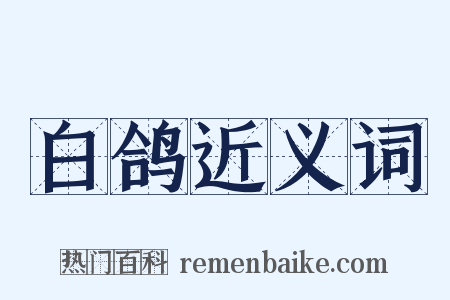 白鸽近义词是什么意思的图片